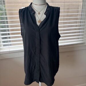 Sleeveless Black Blouse